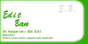 edit ban business card