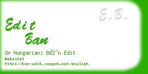 edit ban business card